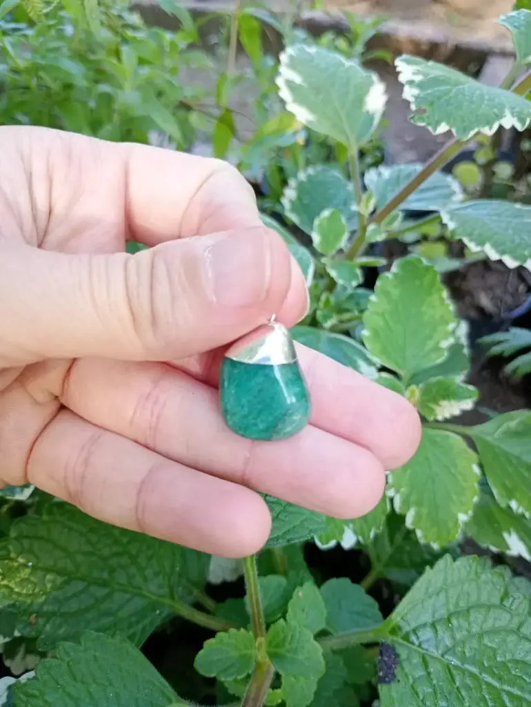 Dije Cuarzo Verde Aventurina